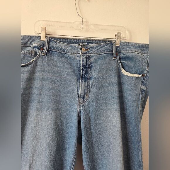 Old Navy OG Straight High Rise Jeans Secret Smooth Pockets Medium Wash Plus 22 - Picture 6 of 9